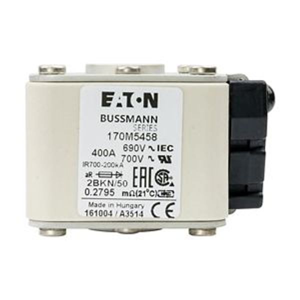 Fuse-link, high speed, 400 A, AC 690 V, size 2, aR, IEC, UL, single indicator image 4