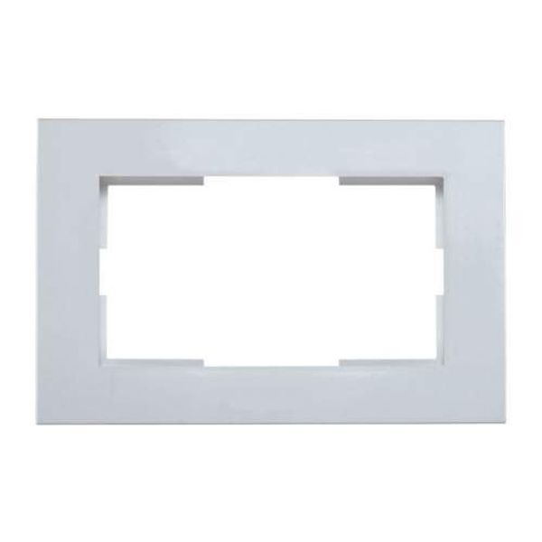 Karre Accessory White Two Gang Flush Mounted Frame image 1