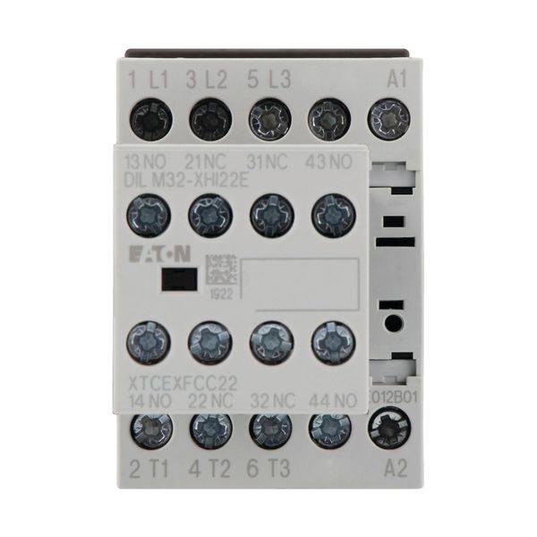 Contactor, 380 V 400 V 5.5 kW, 2 N/O, 2 NC, 24 V DC, DC operation, Screw terminals image 4