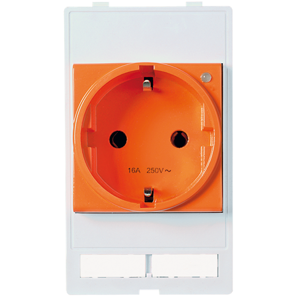 MODLINK MSDD SOCKET INSERT GERMANY 250VAC/16A orange image 1