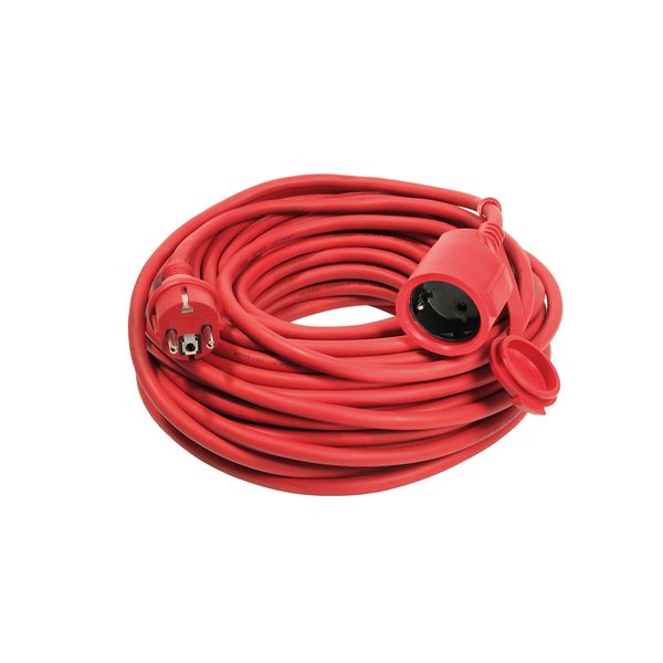 Rubber cable extension 50m H05RR-F 3G1,5 red packed in polybag with label image 1
