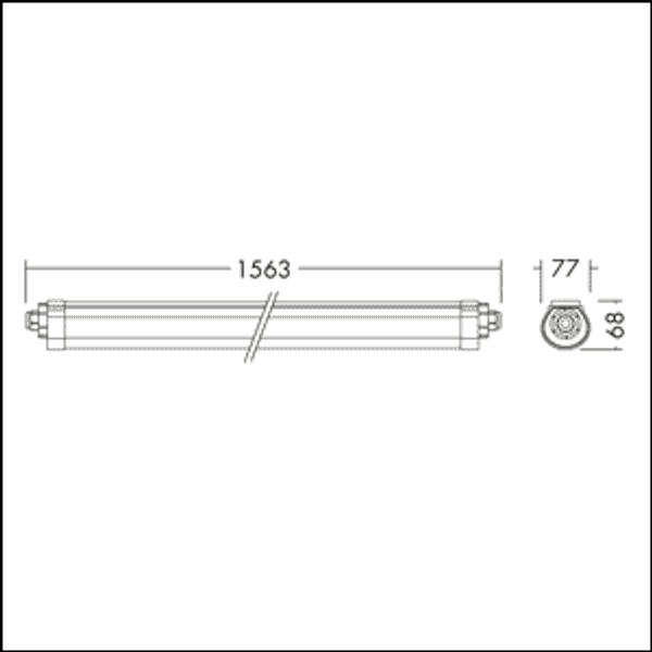 IP66 LED Moisture Proof luminaire LUCY 1500 LED IP66 6000 840 TW image 10