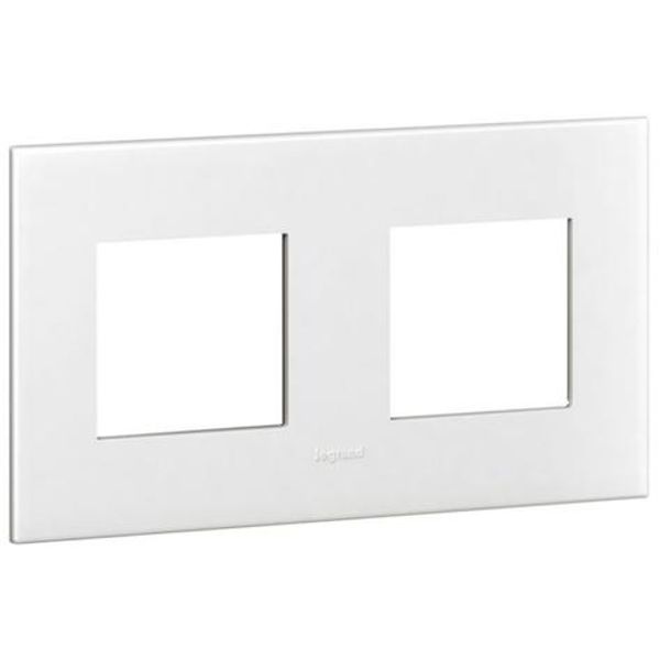 Arteor™ - Plate - French/German std - square - 2 x 2 modules - White image 1