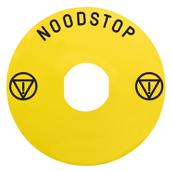 ETIKET NOODSTOP 60MM VOOR ZBZ16 image 1