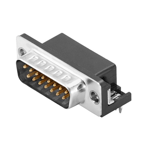 PCB plug-in connector data, Thread-nut UNC 4-40, THT solder connection image 1