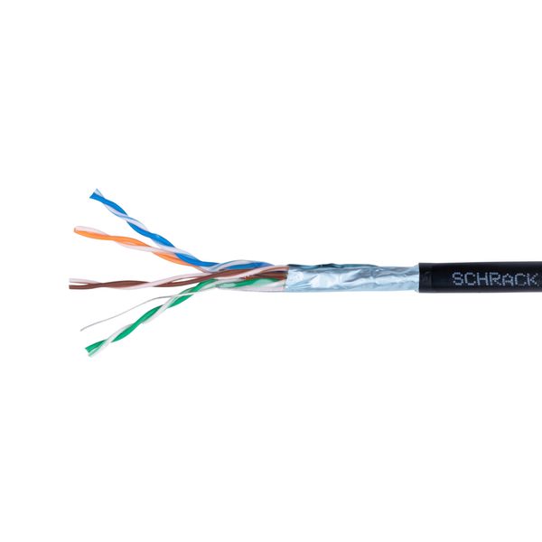 F/UTP Cable Cat.5e, 4x2xAWG24/1, PE, OUTDOOR, black, Box image 1