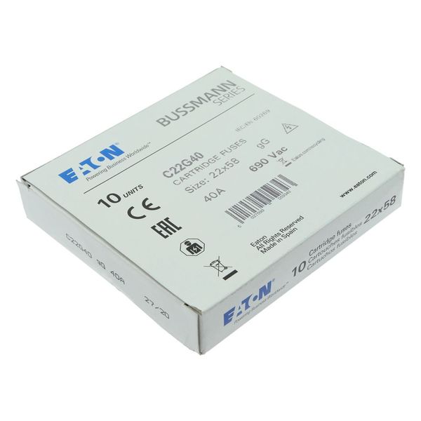 Fuse-link, LV, 40 A, AC 690 V, 22 x 58 mm, gL/gG, IEC image 12