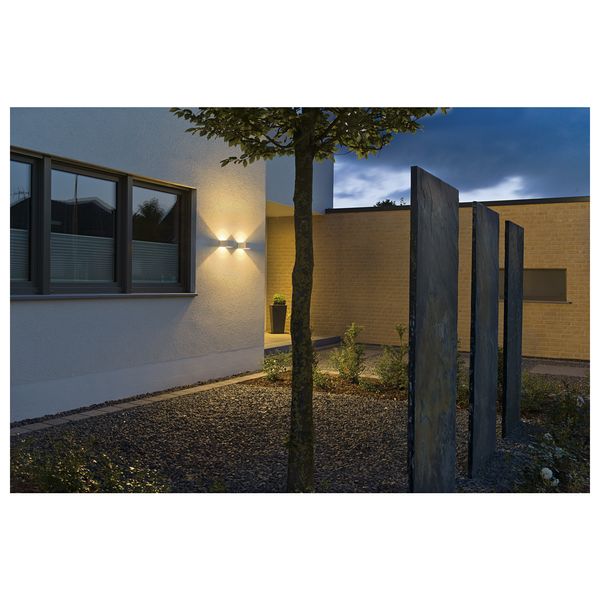 LOGS WALL, 6W, 3000K, IP44, square, aluminium, white image 6