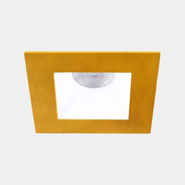 Downlight Play Deco Symmetrical Square Fixed 11.9W LED neutral-white 4000K CRI 90 45.1º PHASE CUT Gold/White IP54 1383lm image 1