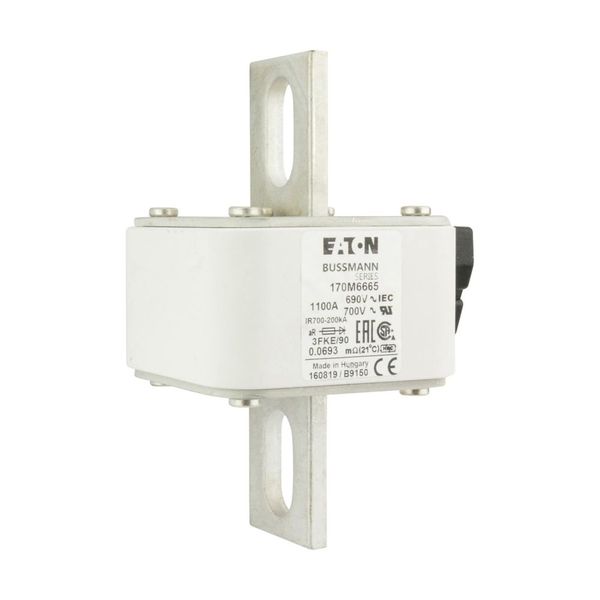 Fuse-link, high speed, 1100 A, AC 690 V, size 3, 76 x 92 x 135 mm, aR, IEC, UL, single indicator image 13