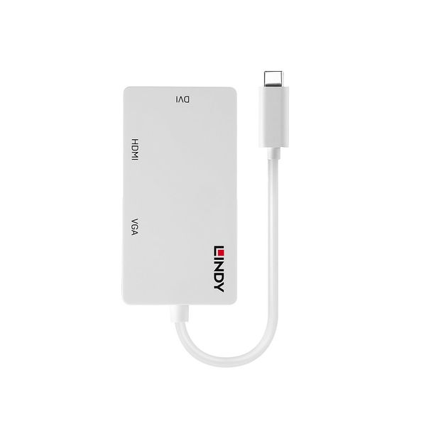 USB Type C to Triple Display Converter Connect an HDMI®, DVI or VGA display  to a single USB Type C port image 2