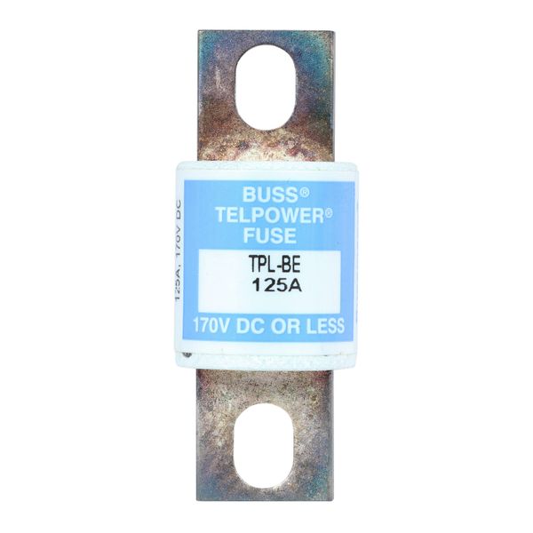 Eaton Bussmann series TPL telecommunication fuse, 170 Vdc, 125A, 100 kAIC, Non Indicating, Current-limiting, Bolted blade end X bolted blade end, Silver-plated terminal image 30