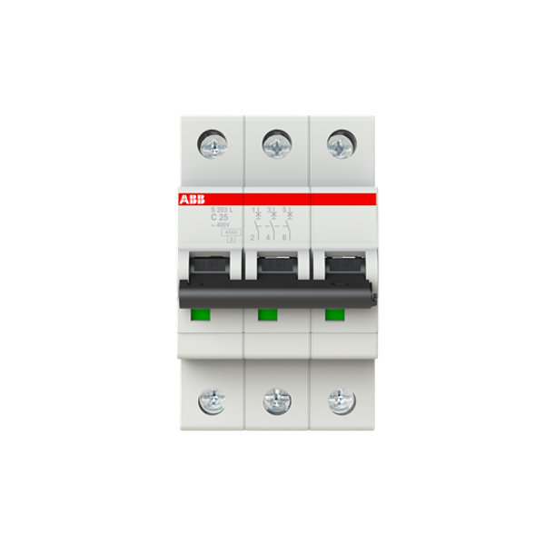 S203L-C25 Miniature Circuit Breaker - 3P - C - 25 A image 1