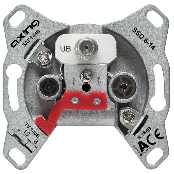 SAT loop-through outlet 14dB Unicable program,3Port,SSD 6-14 image 1