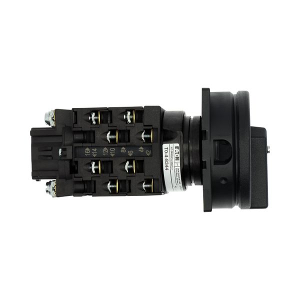 Main switch, T0, 20 A, flush mounting, 4 contact unit(s), 8-pole, STOP function, With black rotary handle and locking ring, Lockable in the 0 (Off) po image 19