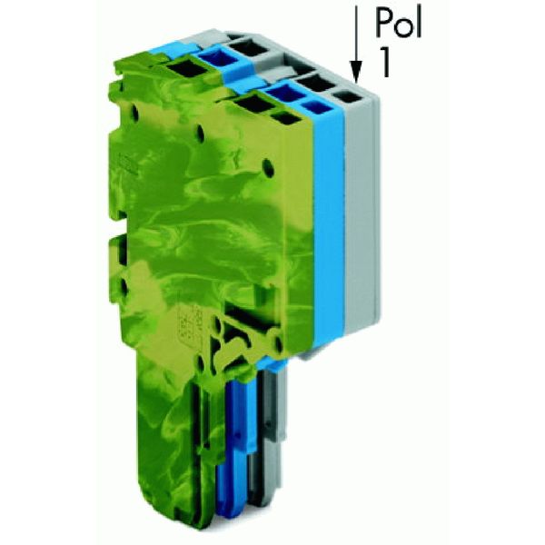 2-conductor female connector Push-in CAGE CLAMP® 1.5 mm² green-yellow/ image 3