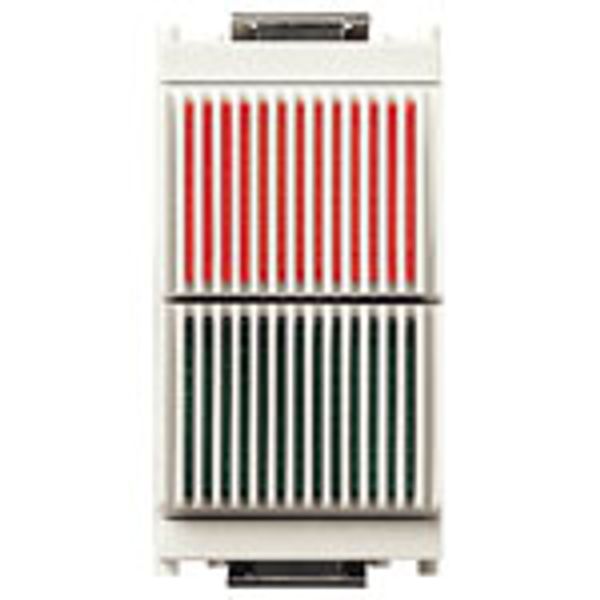 Red/green double indicator unit white image 1