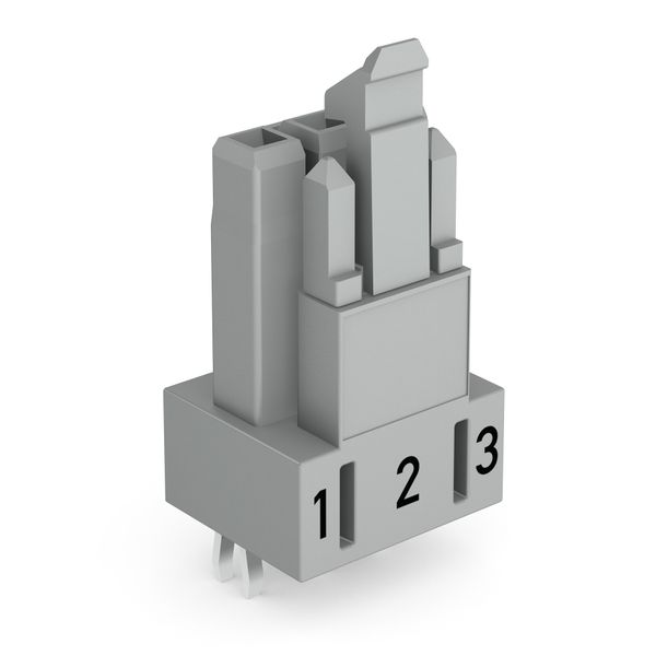 Socket for PCBs straight 3-pole gray image 1