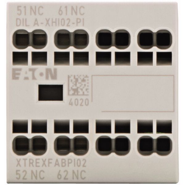 Auxiliary contact module DILA, Two-pole, Ith= 16 A, 2 N/C, Front fastening, Push in terminals, DILA, DILM7 - DILM38 image 1