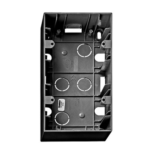 Two gang wall mounting housing, black image 1