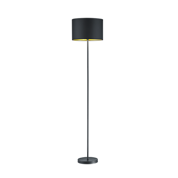 Hostel floor lamp E27 matt black/gold image 1