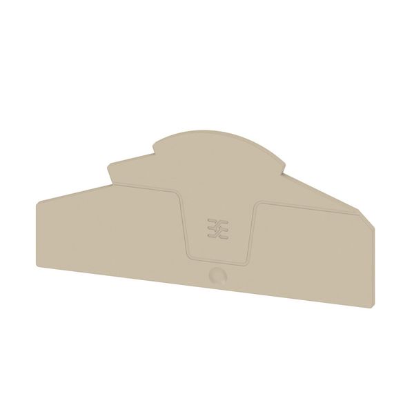 End plate (terminals), 109 mm x 2.1 mm, dark beige image 1