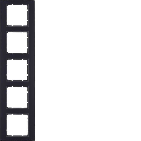 Frame 5gang, B.3, al. black/ant. matt, al. anodised image 1