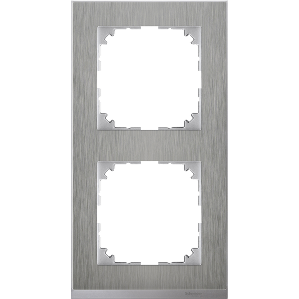M-Pure Decor frame, 2-gang, stainless steel image 4