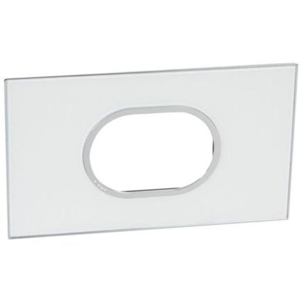 Arteor™ - Plate - British std - round - 3 modules - Mirror White image 1