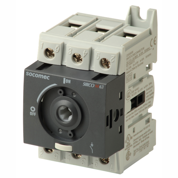 Modular load break switch body 3P 63A. SIRCO M2 image 2