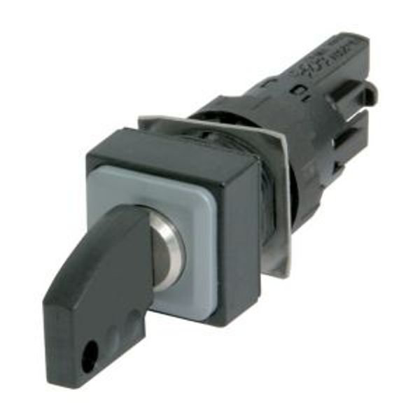Key-operated actuator, 3 positions, black, momentary image 2