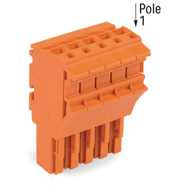 1-conductor female connector Push-in CAGE CLAMP® 4 mm² orange image 2