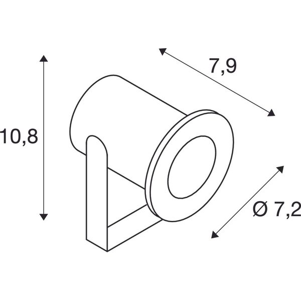 DASAR Projector LED PRO,stainless steel 316,7W,3000K,12V-24V image 2