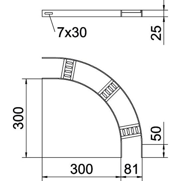 SLB 90 42 075 FT 90° bend with trapezoidal rung B81mm image 2