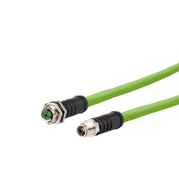 M12 Industrial Ethernet cable, X-coded, 10.0 m, M12 jack straight - M1 image 3