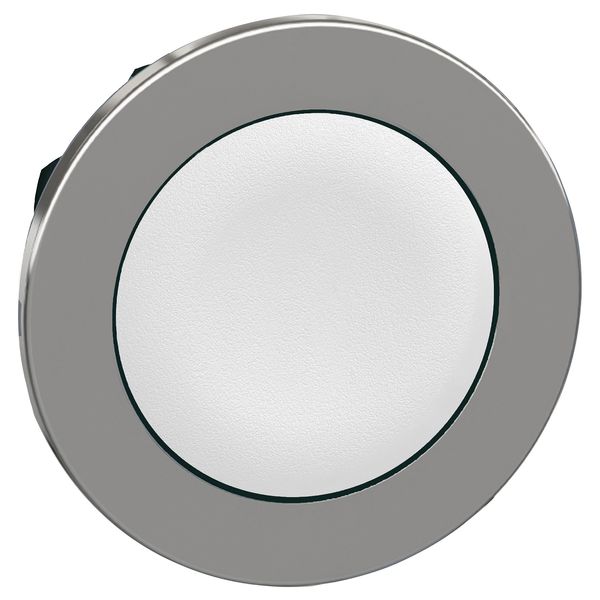 Head for non illuminated push button, Harmony XB4, flush mounted white flush caps pushbutton push image 1