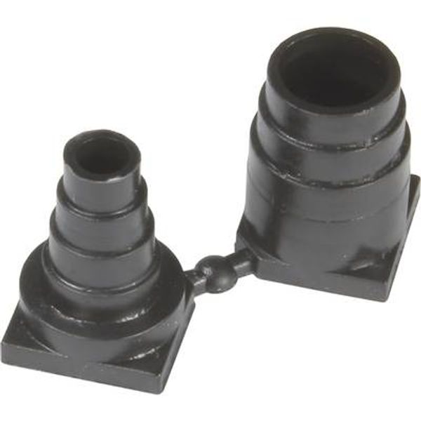 DSUB PLASTIC GROMMET BLACK 15P-37P image 1