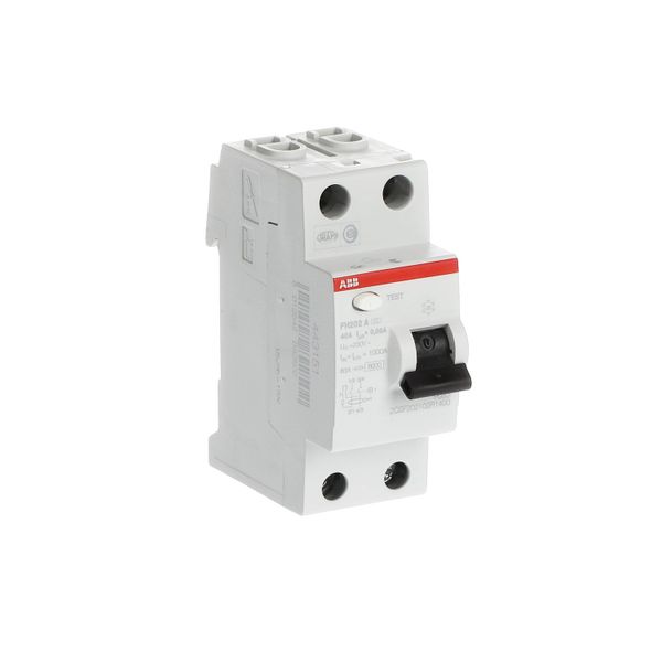 FH202 A-40/0.03 Residual Current Circuit Breaker 2P Type A 30 mA image 1