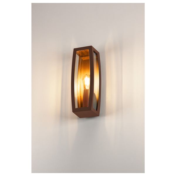 MERIDIAN BOX 2 outdoor luminaire, E27, max. 25W, rusty image 4