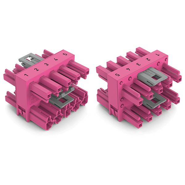 3-way distribution connector 5-pole Cod. B pink image 4