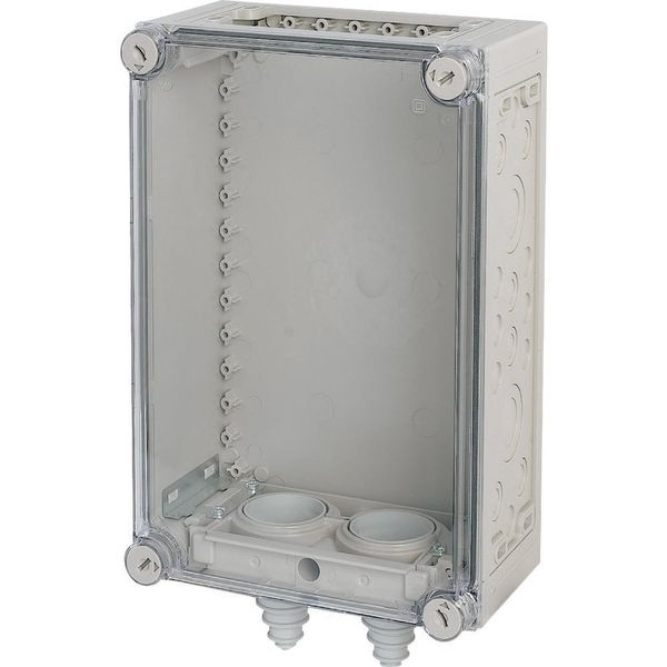 Panel enclosure, with gland plate and cable glands, HxWxD=187.5x250x150mm image 3