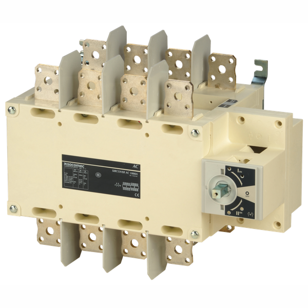 Manually operated transfer switch body SIRCOVER I-0-II 4P 800A image 1