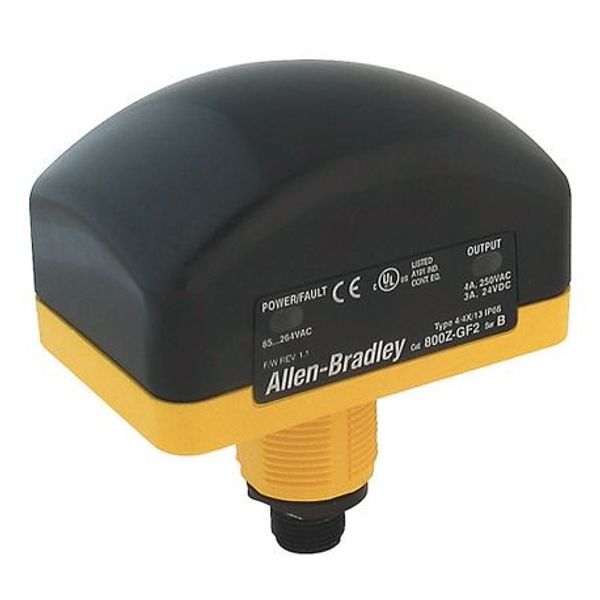 Allen-Bradley, 800Z-GL3065, 30.5mm Type 4/4X/13 IP66 Zero-Force Momentary General Purpose Touch Button, 10-40V DC and 20-30V AC Input, Relay Output - 6 ft. (1.8m) Cabled image 1