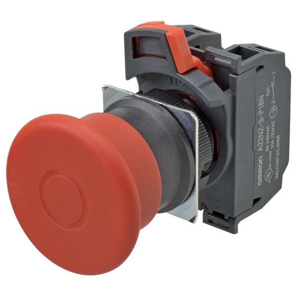 Emergency stop switch, Push-in, non-illuminated, 40 mm dia, push-lock/ image 2