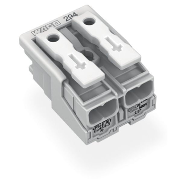 Lighting connector push-button, external without ground contact white image 1