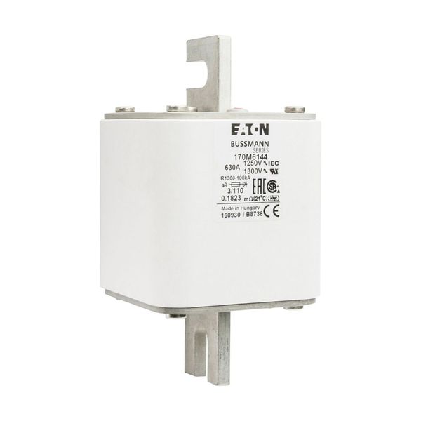 Fuse-link, high speed, 630 A, AC 1250 V, size 3, 76 x 90 x 139 mm, aR, DIN, IEC, single indicator image 14