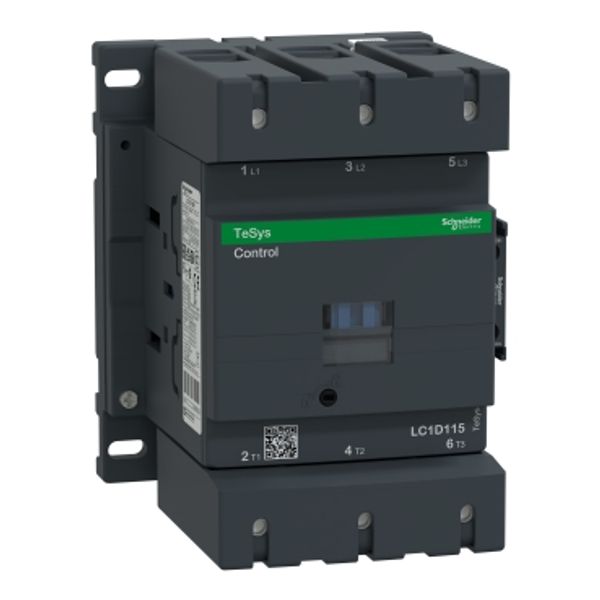 TeSys Deca contactor, 3P(3NO), AC-3, 440V, 115A, 110V AC 50/60 Hz coil image 3