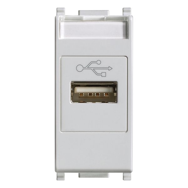 USB socket connector Silver image 1