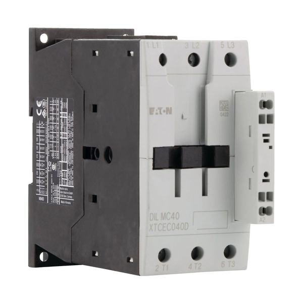 Contactor, 3 pole, 380 V 400 V 18.5 kW, RDC 24: 24 - 27 V DC, DC operation, Spring-loaded terminals image 7