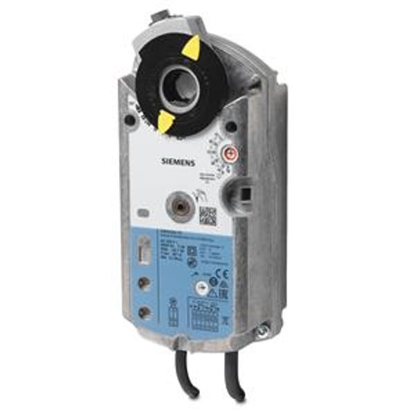 GMA326.1E - Rotary air damper actuator, AC 230 V, 2-position, 7 Nm, spring return 90/15 s, 2 auxiliary switches image 1